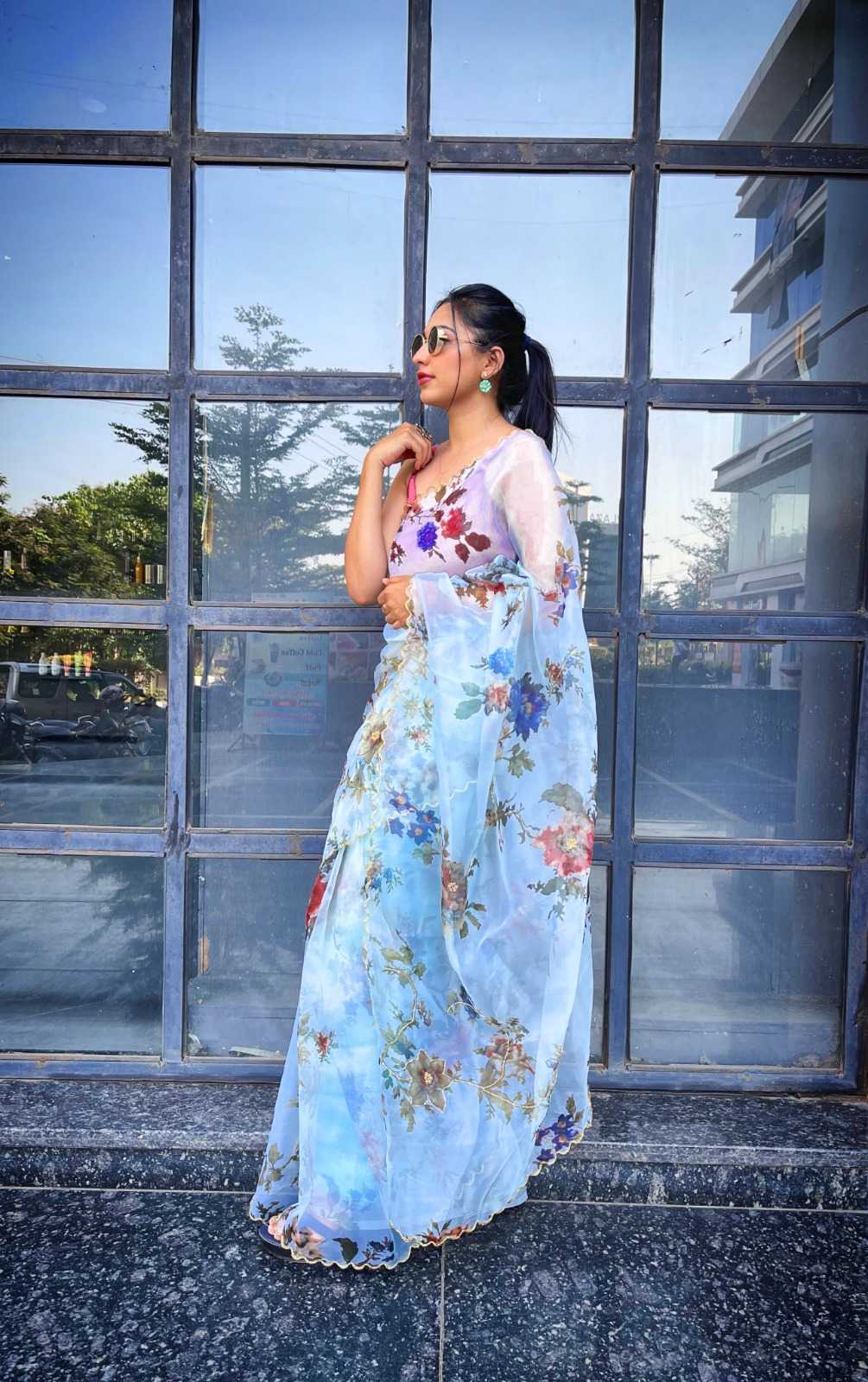 Ynf Satin Silk RIN184 SHREE TRENDS-SARAS Sarees Diwali Collections Festive Collections Wholesale Printed Sarees Hand Work Sarees Silk Sarees Manufacturer- Kapda Export