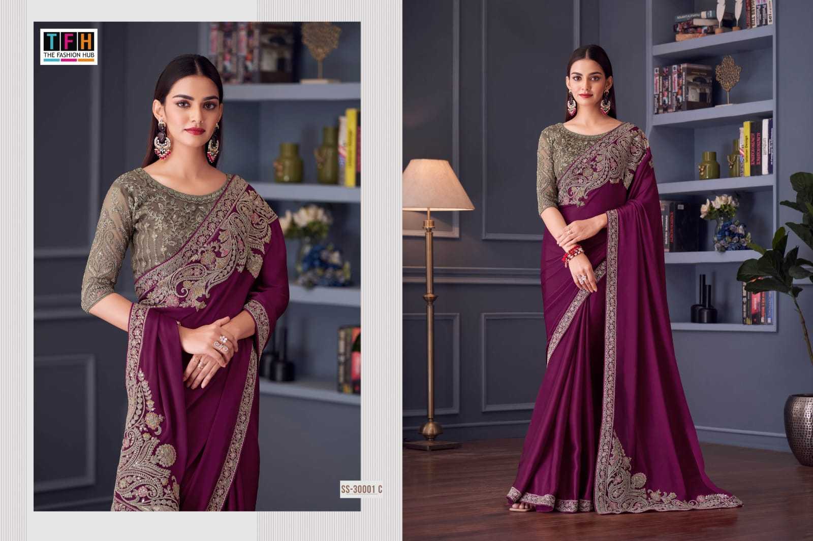 Ynf Satin Silk RIN184 Tfh-Silver Screen 20 Sarees Diwali Collections Festive Collections Wholesale Party Wear Sarees Fancy Sarees Satin Sarees Manufacturer- Kapda Export
