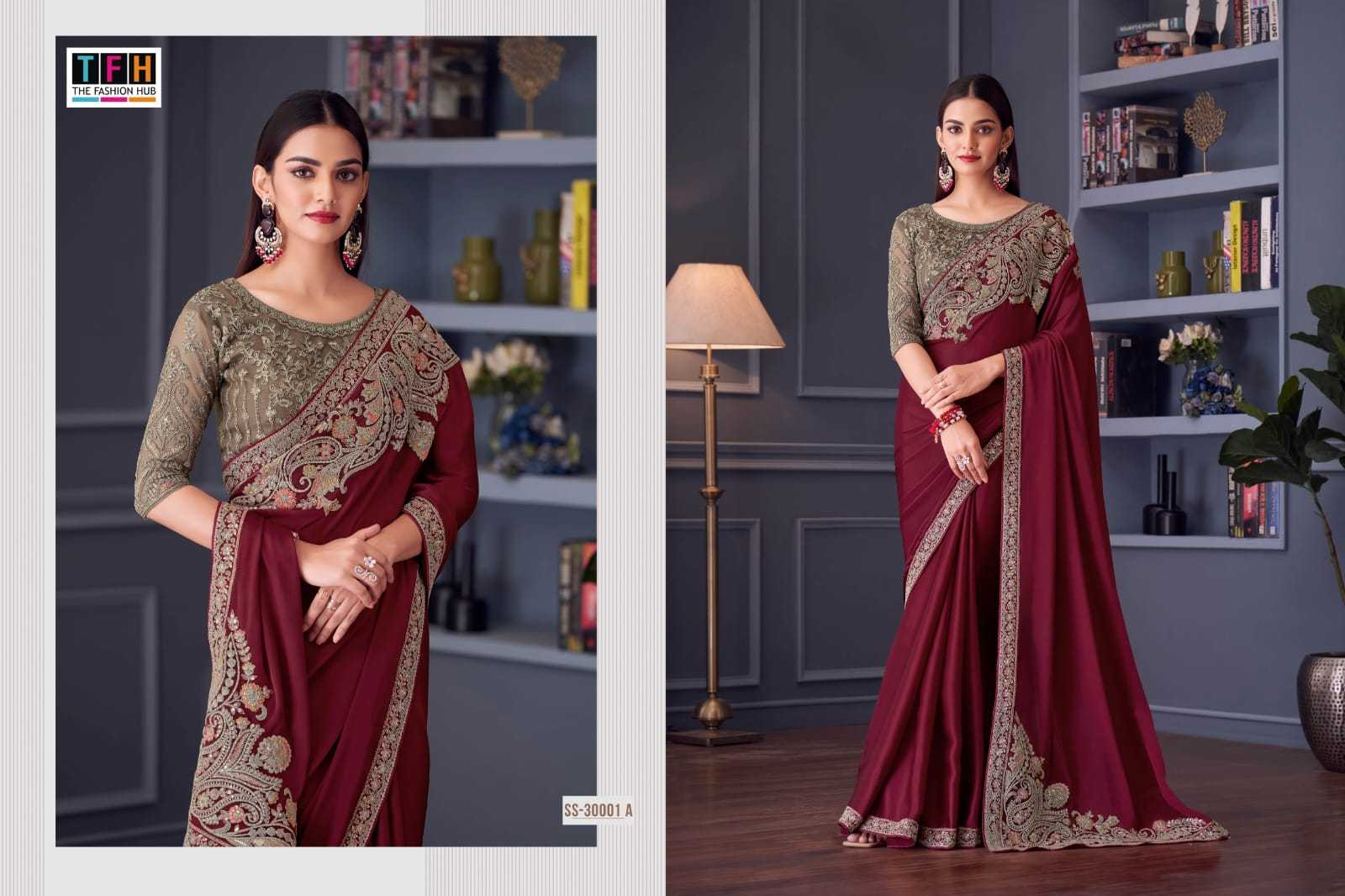 Ynf Satin Silk RIN184 Tfh-Silver Screen 20 Sarees Diwali Collections Festive Collections Wholesale Party Wear Sarees Fancy Sarees Satin Sarees Manufacturer- Kapda Export