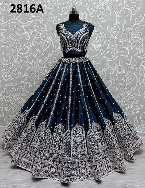 Ynf Silk KESH416 ANJANI-2816A Lehengas Wedding Collections Festive Collections Wholesale Embroidered Lehenga Handloom Lehenga Thread Work Lehenga Manufacturer- Kapda Export