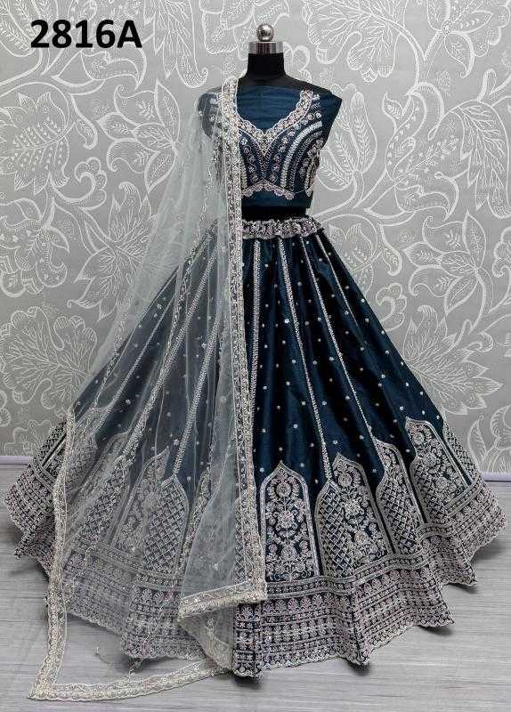 Ynf Silk KESH416 ANJANI-2816A Lehengas Wedding Collections Festive Collections Wholesale Embroidered Lehenga Handloom Lehenga Thread Work Lehenga Manufacturer- Kapda Export