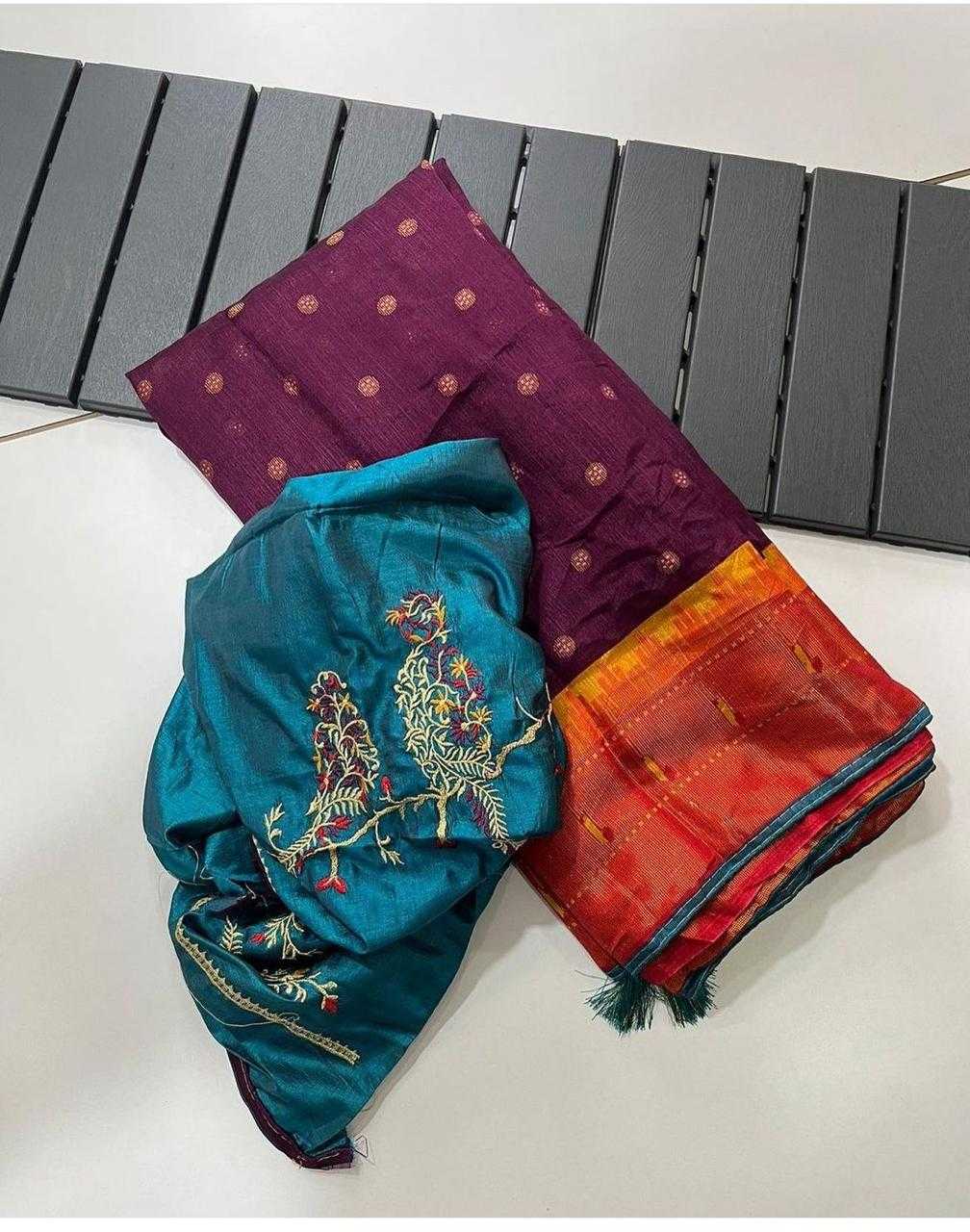 Ynf Silk RIN203 MTW65 Sarees Wholesale Brasso Sarees Embroidered Sarees Manufacturer- Kapda Export