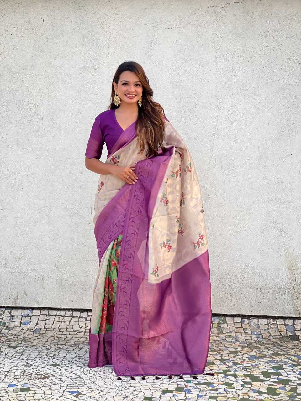 Ynf Soft Cotton Silk RIN116 MASTAANI Sarees Silk Sarees Festive Collections Wholesale Cotton Linen Sarees Half-and-Half Sarees Traditional Silk Sarees Kalamkari Silk Sarees Eid Collections Manufacturer- Kapda Export