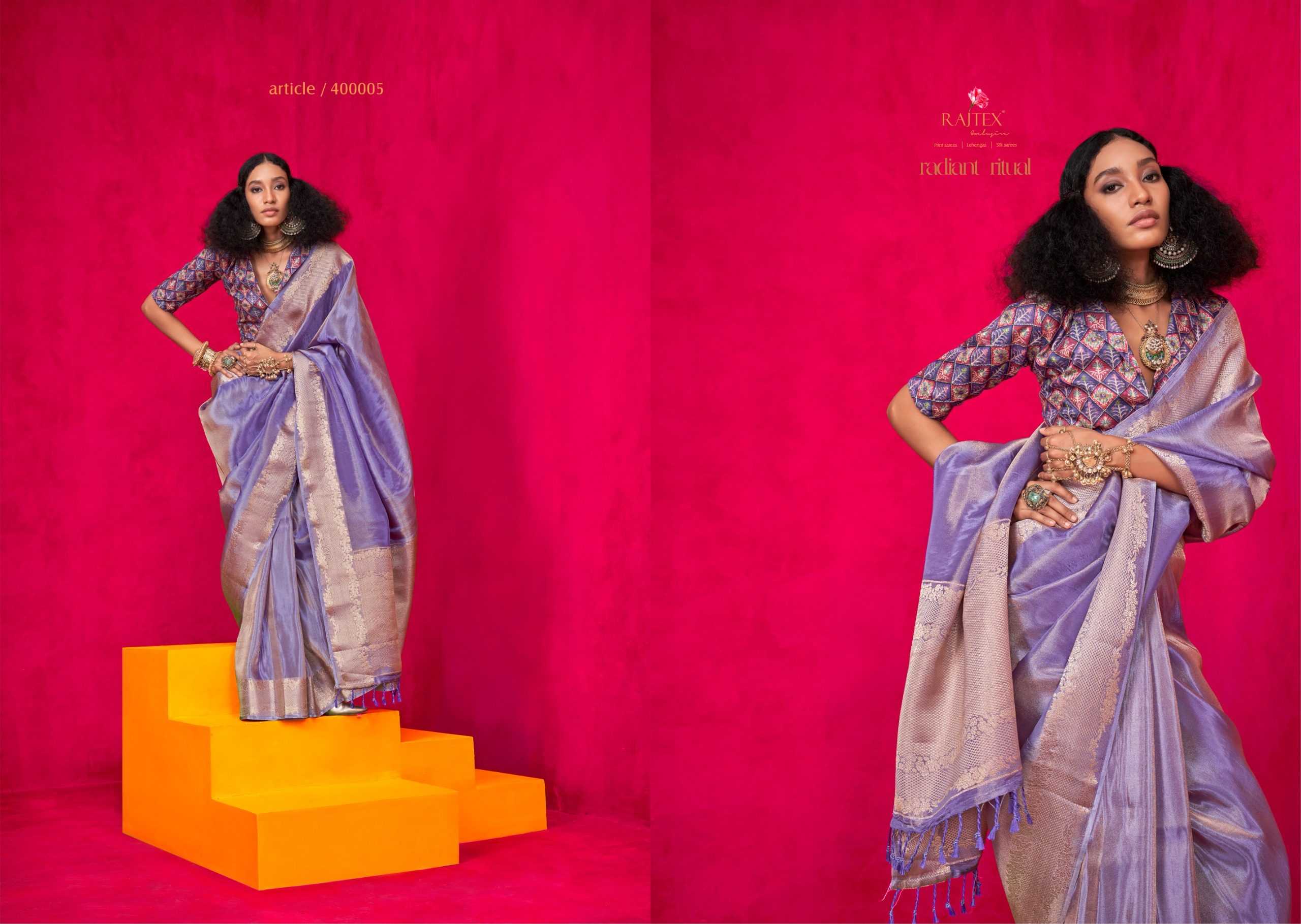 Ynf Tissue KESH113 Rajtex-Klaila Sarees Rakhi Collections Festive Collections Wholesale Party Wear Sarees Fancy Sarees Embroidered Sarees Manufacturer- Kapda Export