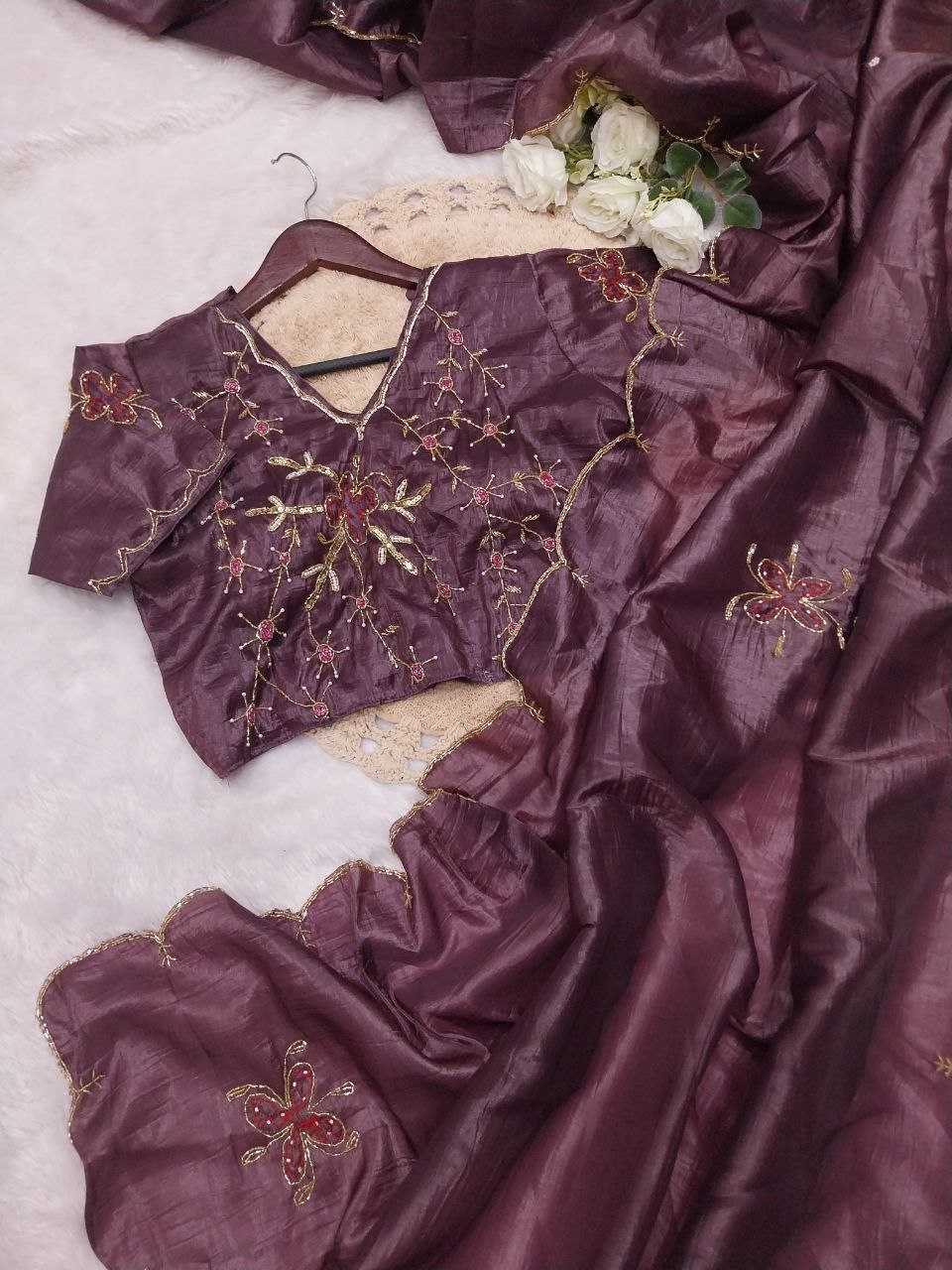 Ynf Tissue Silk RIN171 - 470 Sarees Wedding Collections Festive Collections Wholesale Tissue Silk Saree Mehendi Outfits Holi Collections Manufacturer- Kapda Export