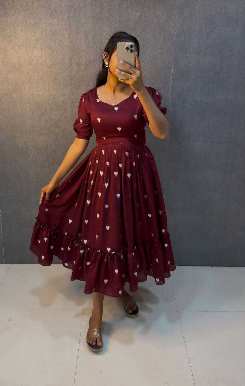 Ynf Vichitra Silk RIN218 1064 Gowns Wholesale Party Wear Gowns Indo-Western Gowns Floral Print Gowns Manufacturer- Kapda Export