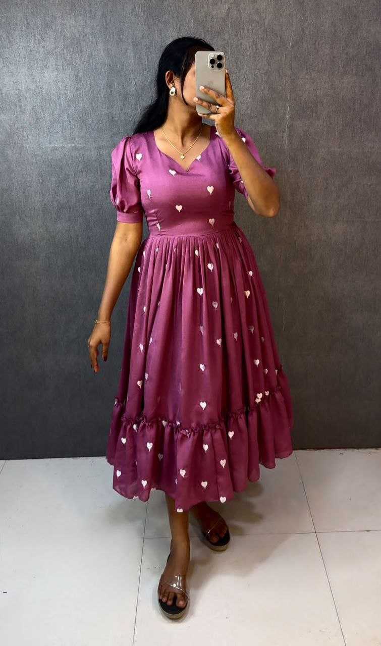 Ynf Vichitra Silk RIN218 1064 Gowns Wholesale Party Wear Gowns Indo-Western Gowns Floral Print Gowns Manufacturer- Kapda Export