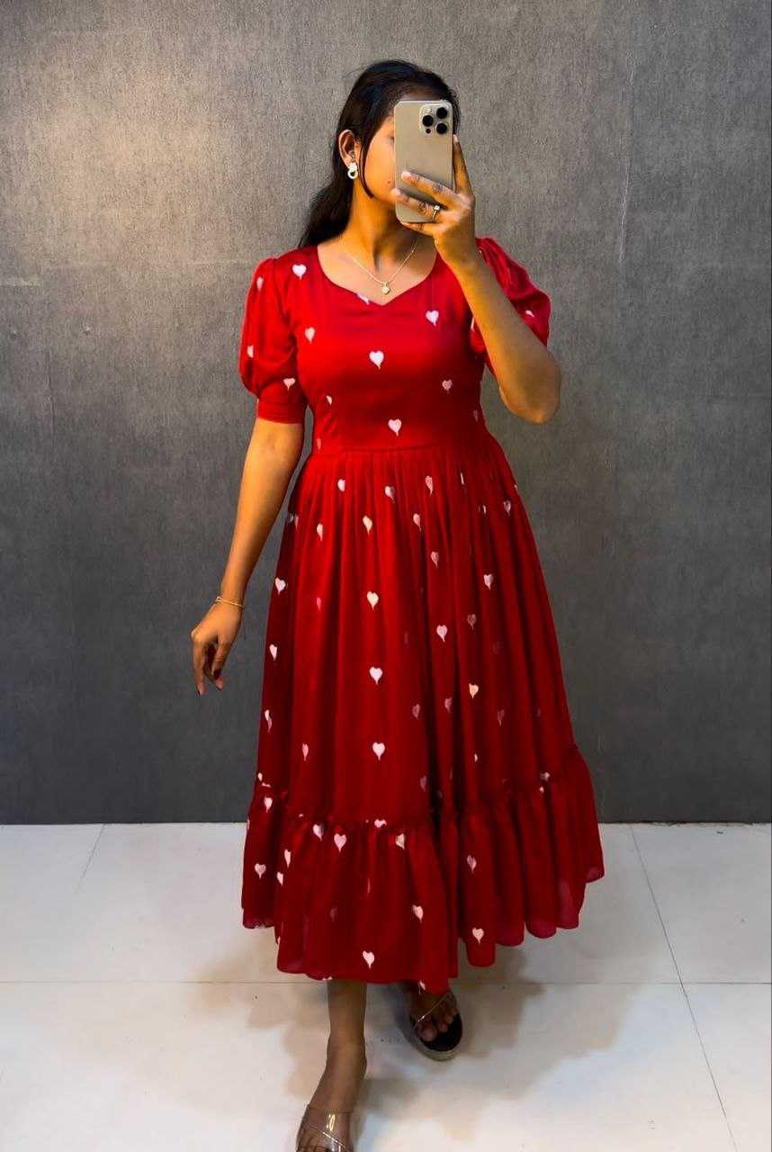 Ynf Vichitra Silk RIN218 1064 Gowns Wholesale Party Wear Gowns Indo-Western Gowns Floral Print Gowns Manufacturer- Kapda Export