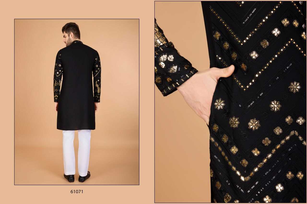 Ynf Viscose Rayon RIN197 2666 Mens Wear Diwali Collections Festive Collections Wholesale Mens Kurtas Casual Wear Men Wedding kurta Manufacturer- Kapda Export