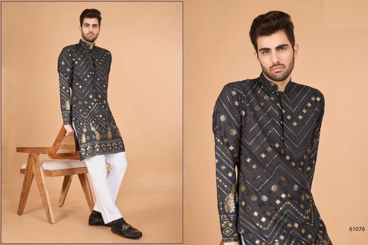 Ynf Viscose Rayon RIN197 2666 Mens Wear Diwali Collections Festive Collections Wholesale Mens Kurtas Casual Wear Men Wedding kurta Manufacturer- Kapda Export