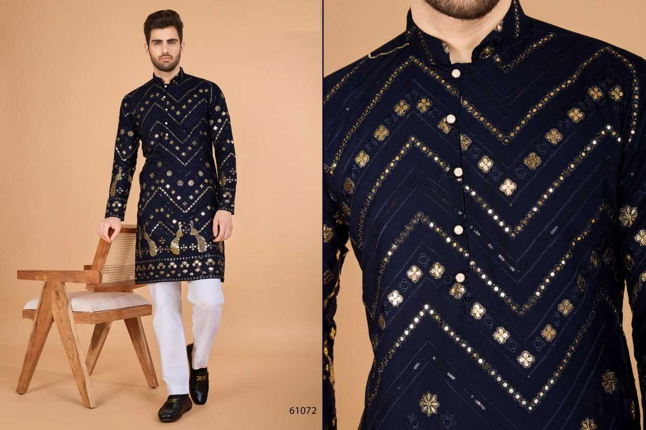 Ynf Viscose Rayon RIN197 2666 Mens Wear Diwali Collections Festive Collections Wholesale Mens Kurtas Casual Wear Men Wedding kurta Manufacturer- Kapda Export