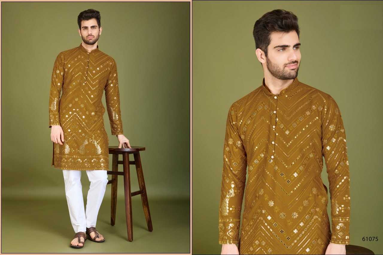 Ynf Viscose Rayon RIN197 2666 Mens Wear Diwali Collections Festive Collections Wholesale Mens Kurtas Casual Wear Men Wedding kurta Manufacturer- Kapda Export