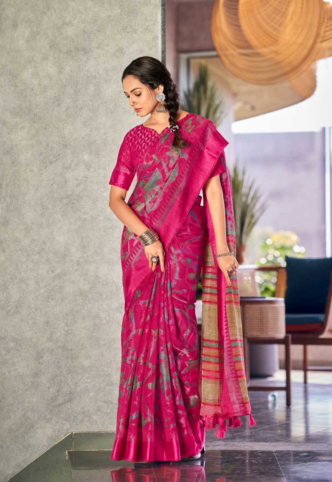 Ynf Blue Berry RIN203 212 Sarees Wholesale Brasso Sarees Manufacturer- Kapda Export