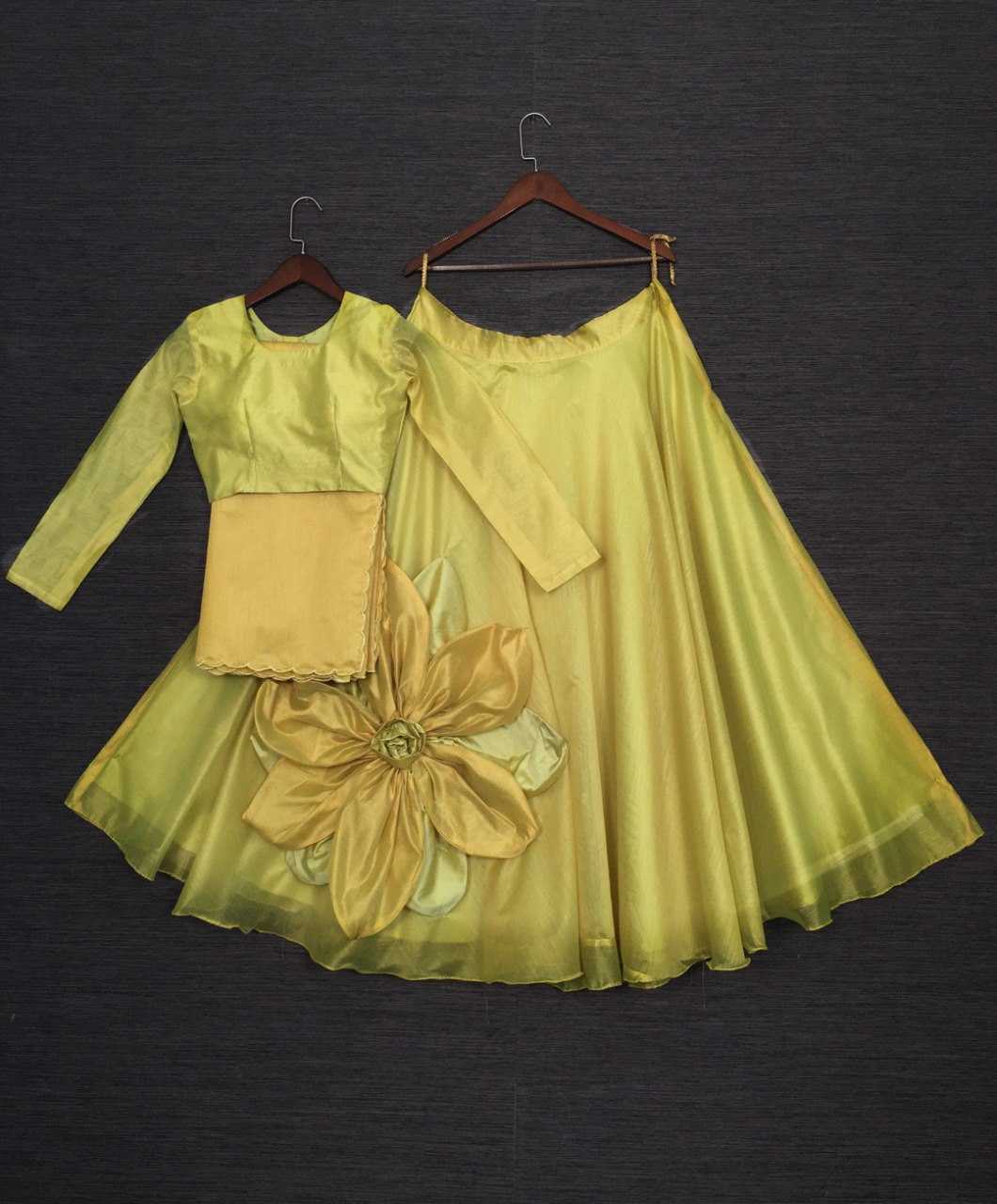 Ynf Chanderi Silk RIN197 1650 Lehengas Wholesale Fancy Lehenga Traditional Lehenga Silk Lehenga Lehenga For Haldi Yellow Lehenga Manufacturer- Kapda Export