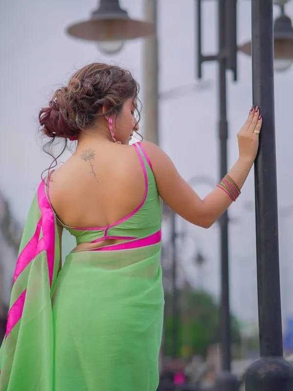 Ynf Chiffon RIN216 Ankita Sarees Bollywood Collections Wholesale Fancy Sarees Chiffon Sarees Plain Sarees Ankita Lokhande Manufacturer- Kapda Export