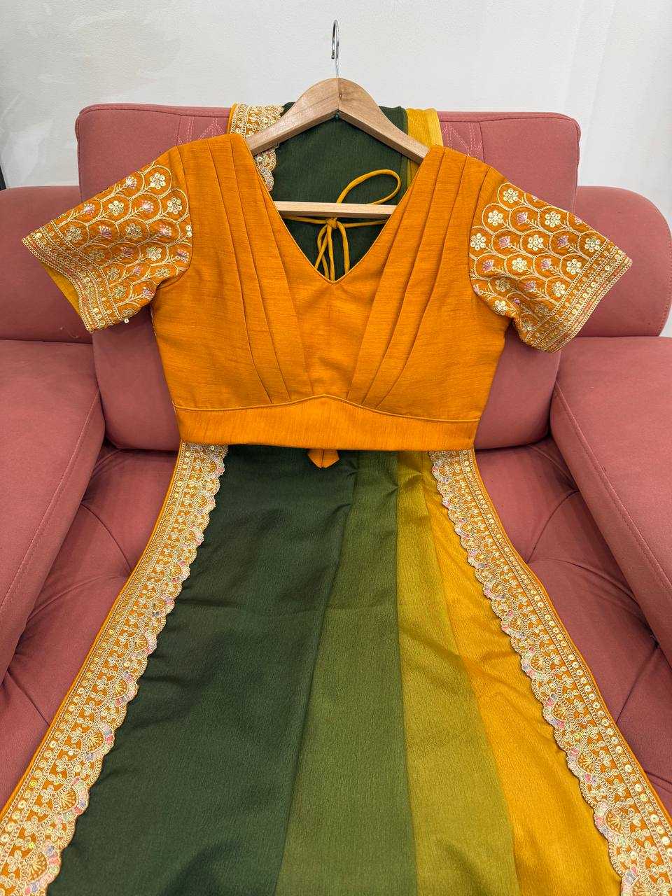 Ynf Chinon RIN133 09 Sarees Wholesale Fancy Sarees Half Sarees Plain Sarees Manufacturer- Kapda Export