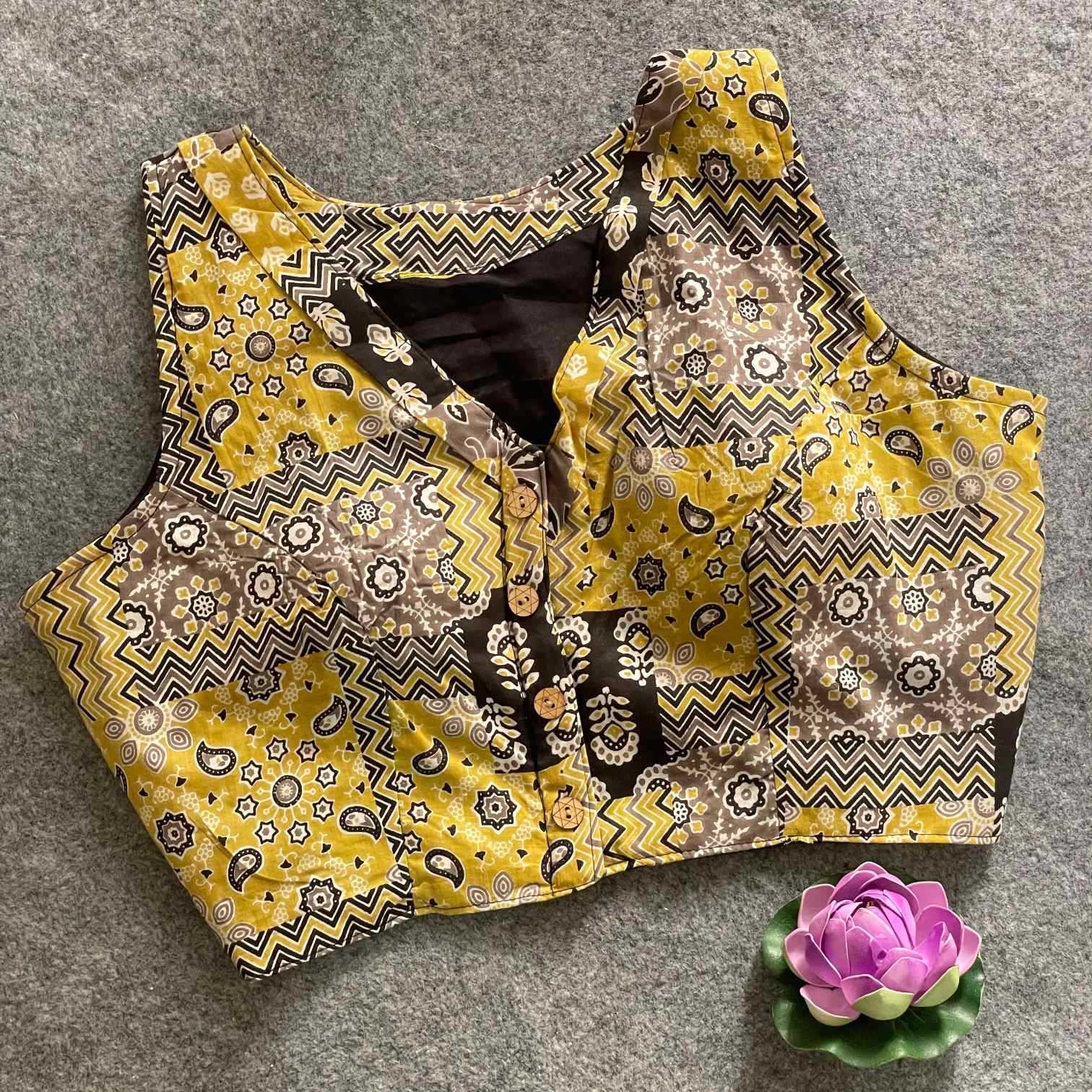 Ynf Cotton KESH426 RIMAA2 Readymade Blouses Wholesale Fashion Blouse Printed Cotton Blouses Manufacturer- Kapda Export