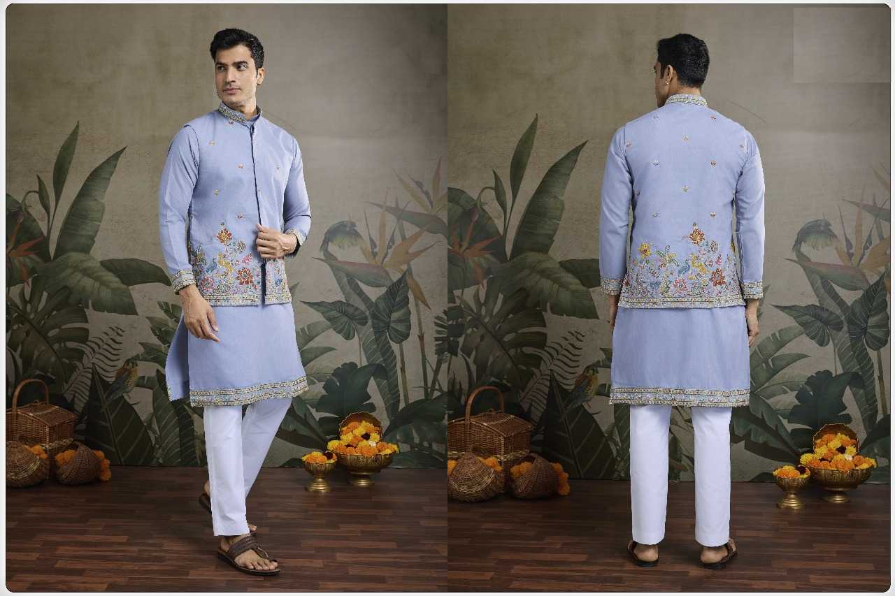 Ynf Cotton RIN197 2818 Mens Wear Wholesale Mens Kurtas Embroidered Kurta Pajama Men Designer Shirt Manufacturer- Kapda Export
