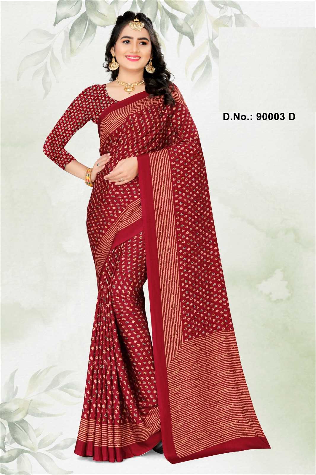 Ynf Crepe RIN197 FKFASHION-Morni Sarees Diwali Collections Festive Collections Wholesale Fancy Sarees Printed Sarees Crape Satin Sarees Manufacturer- Kapda Export