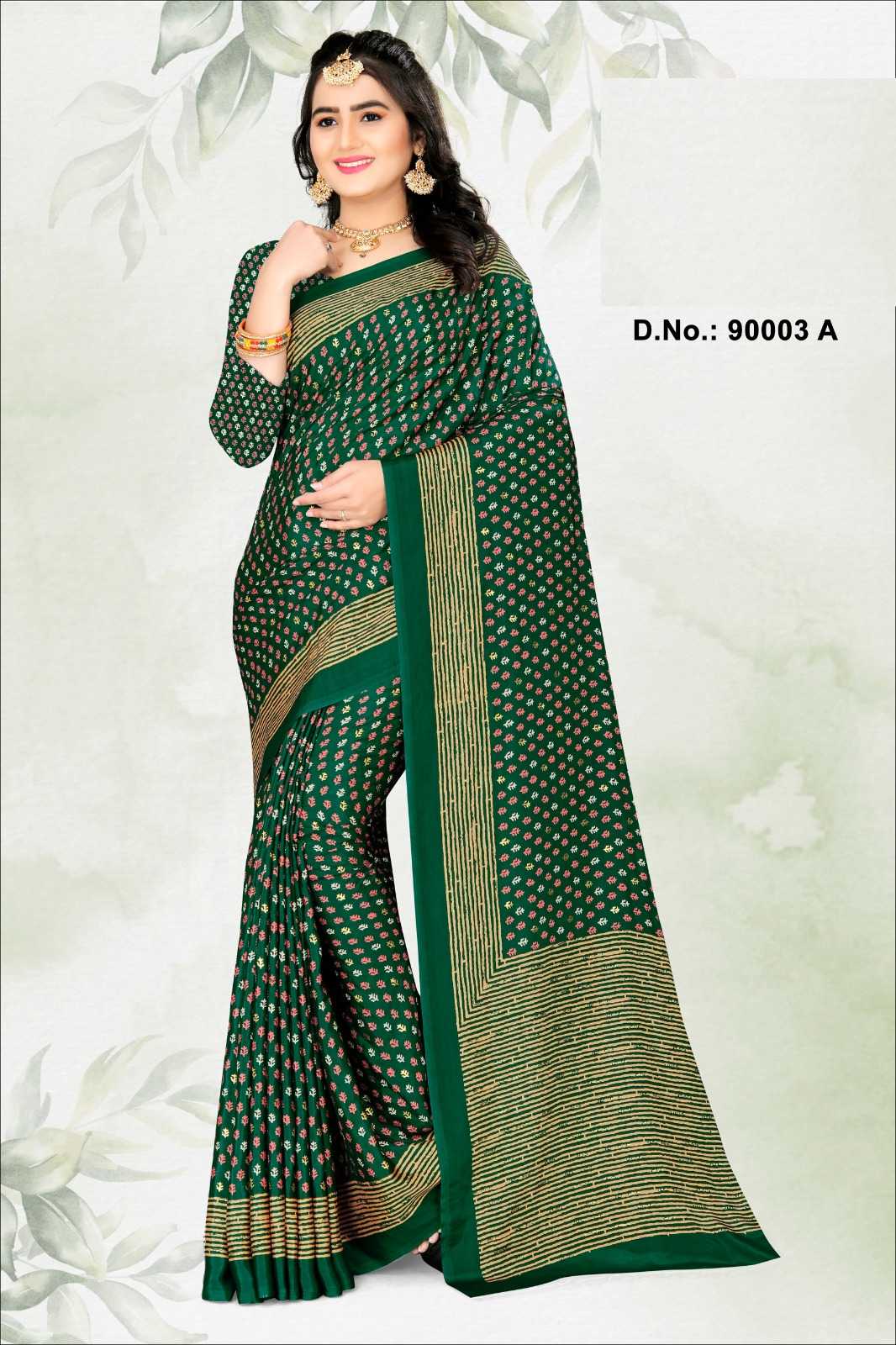 Ynf Crepe RIN197 FKFASHION-Morni Sarees Diwali Collections Festive Collections Wholesale Fancy Sarees Printed Sarees Crape Satin Sarees Manufacturer- Kapda Export