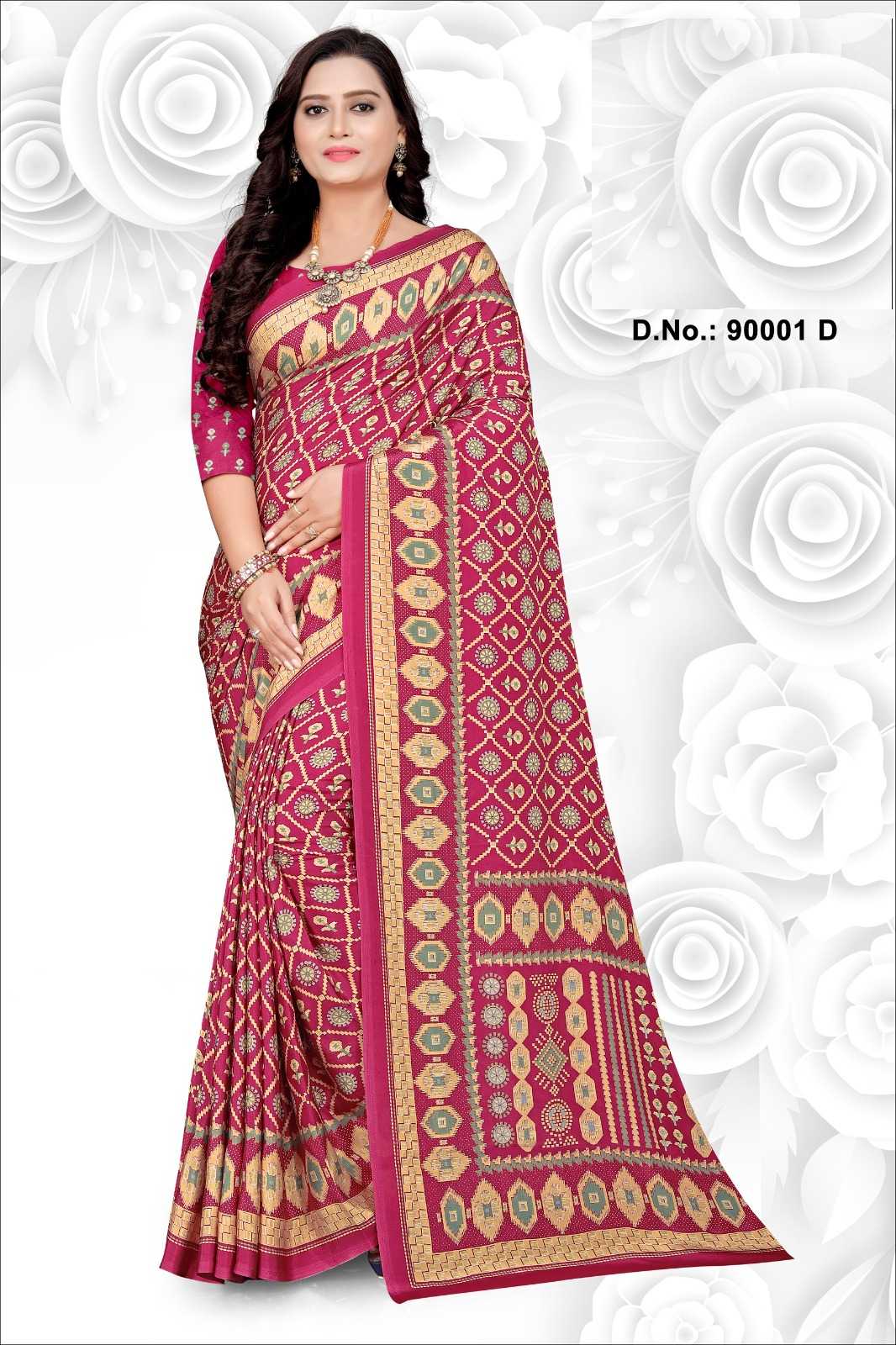 Ynf Crepe RIN197 FKFASHION-Morni Sarees Diwali Collections Festive Collections Wholesale Fancy Sarees Printed Sarees Crape Satin Sarees Manufacturer- Kapda Export