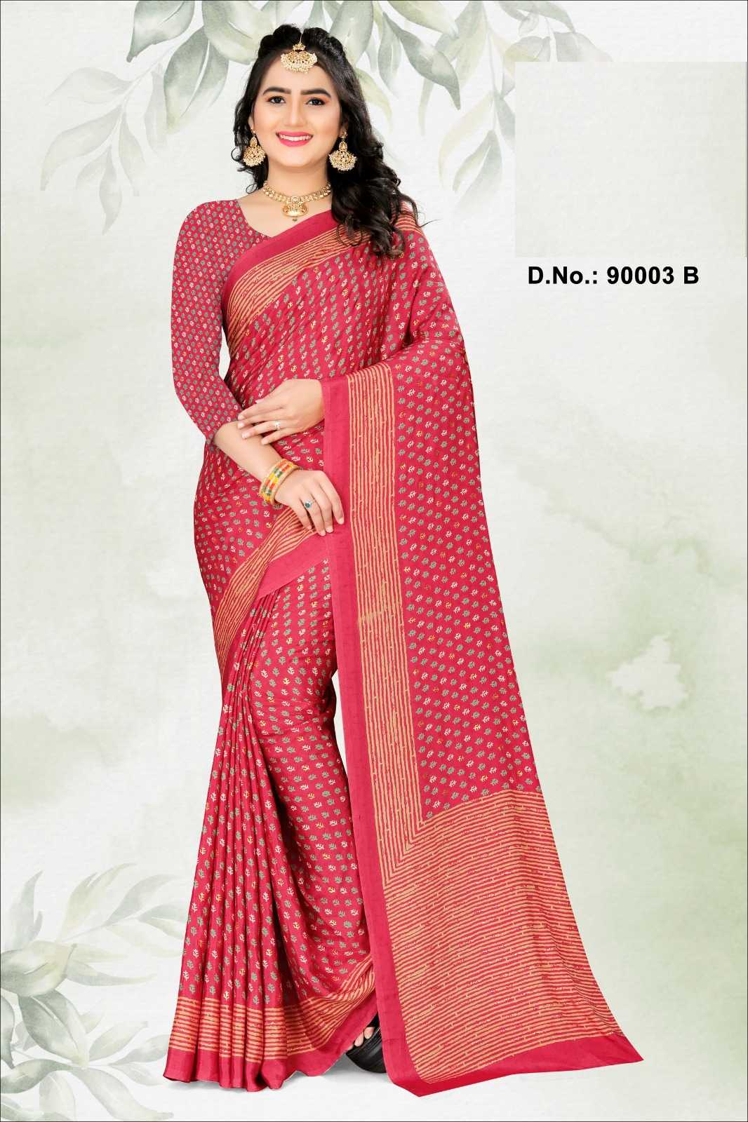 Ynf Crepe RIN197 FKFASHION-Morni Sarees Diwali Collections Festive Collections Wholesale Fancy Sarees Printed Sarees Crape Satin Sarees Manufacturer- Kapda Export