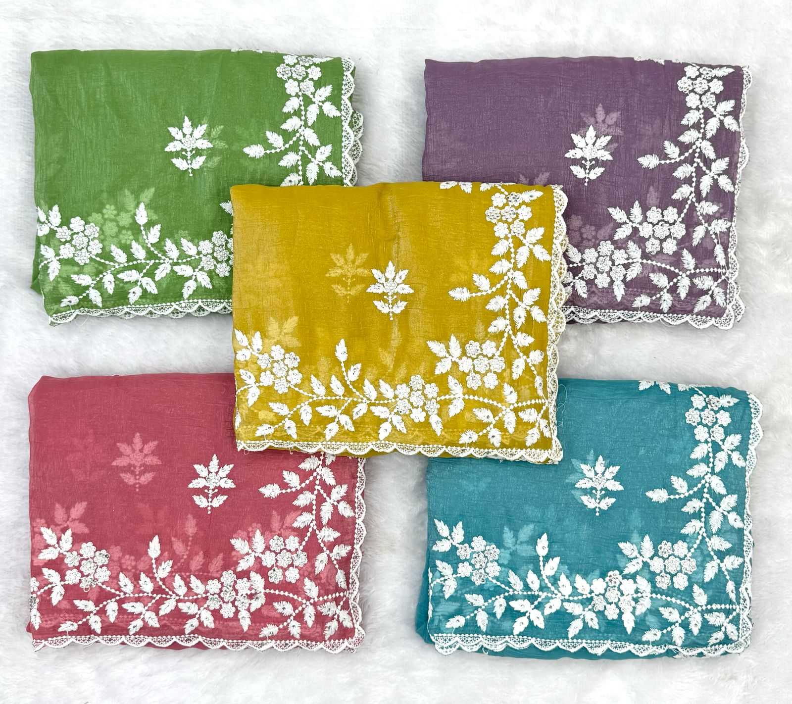 Ynf Crunchi KESH114 157 Sarees Wholesale Fancy Sarees Chikan Sarees Cutwork Saree Manufacturer- Kapda Export