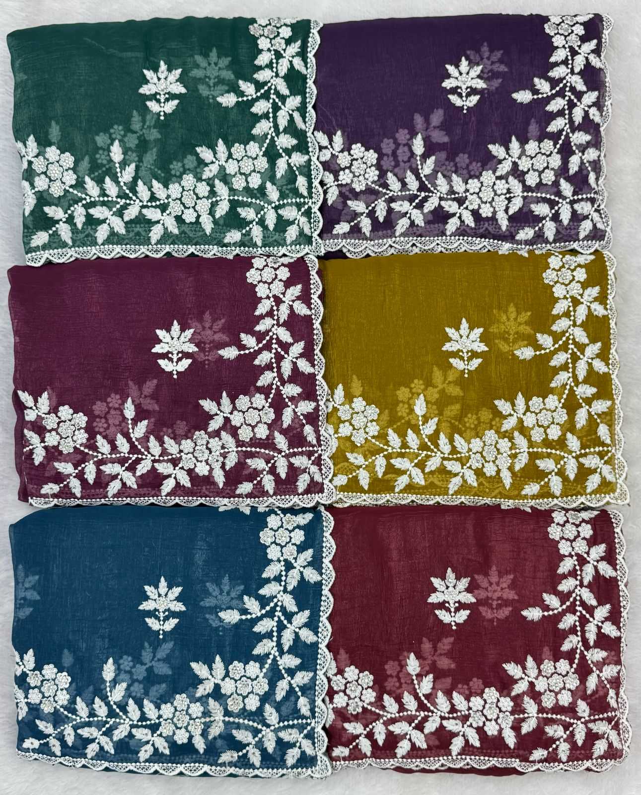 Ynf Crunchi KESH114 157 Sarees Wholesale Fancy Sarees Chikan Sarees Cutwork Saree Manufacturer- Kapda Export