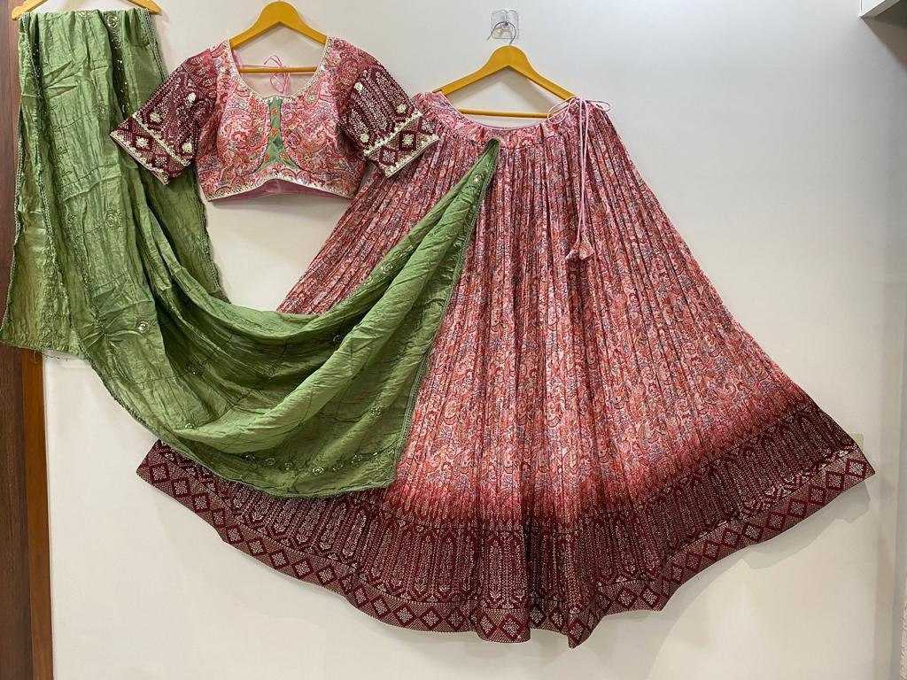 Ynf Crunchi KESH444 SIMPLE SOBER & CLASSIC Lehengas Wholesale Fancy Lehenga Printed Lehenga Mirror Work Lehenga Golden Lehenga Manufacturer- Kapda Export