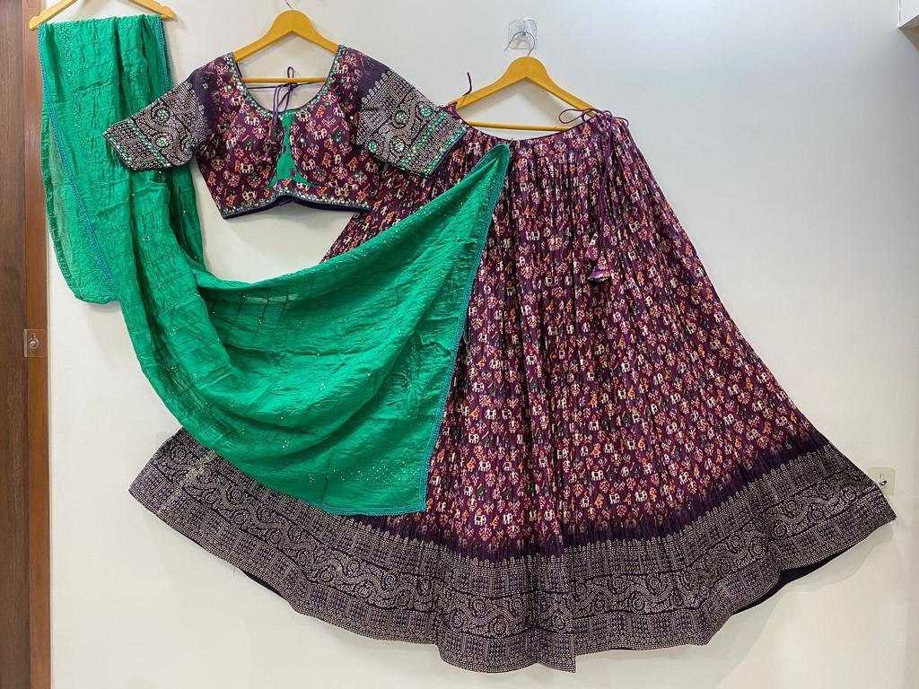 Ynf Crunchi KESH444 SIMPLE SOBER & CLASSIC Lehengas Wholesale Fancy Lehenga Printed Lehenga Mirror Work Lehenga Golden Lehenga Manufacturer- Kapda Export