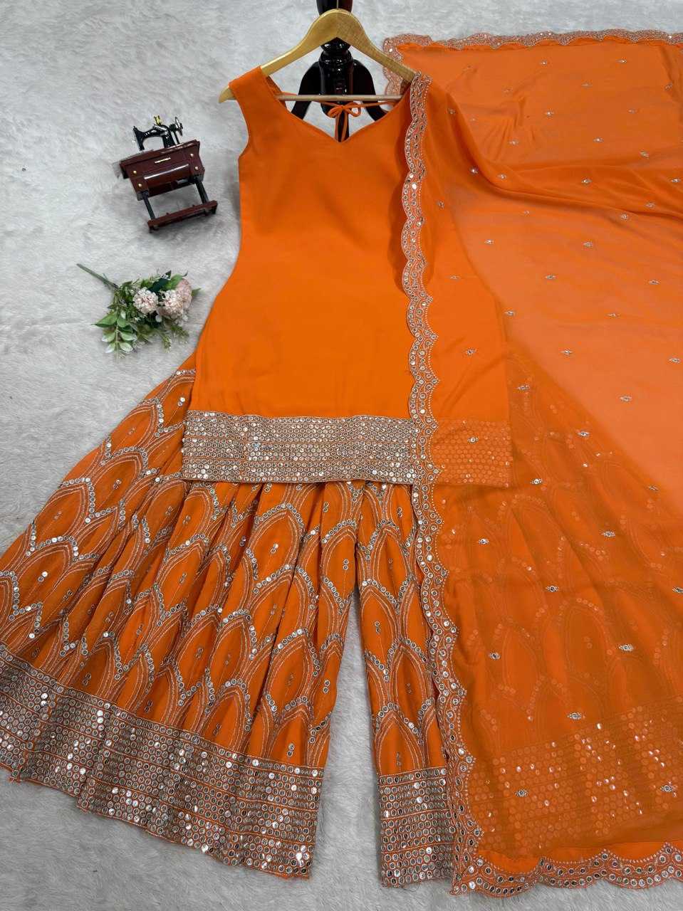 Ynf Faux Georgette RIN162 5845 Suits & Dresses Wholesale Ladies Suits Sharara Salwar Suits Floor-Length Dresses Manufacturer- Kapda Export