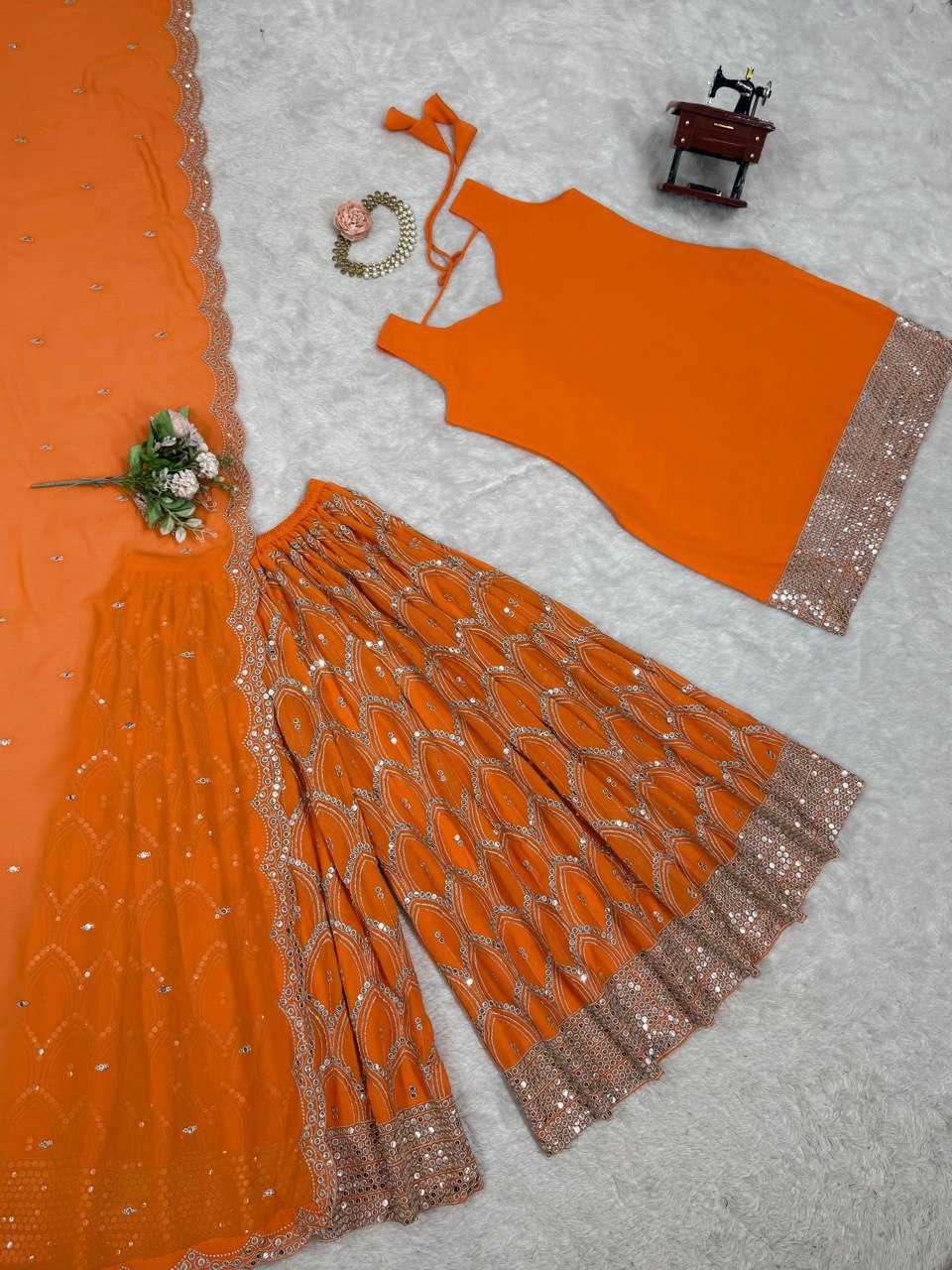 Ynf Faux Georgette RIN162 5845 Suits & Dresses Wholesale Ladies Suits Sharara Salwar Suits Floor-Length Dresses Manufacturer- Kapda Export