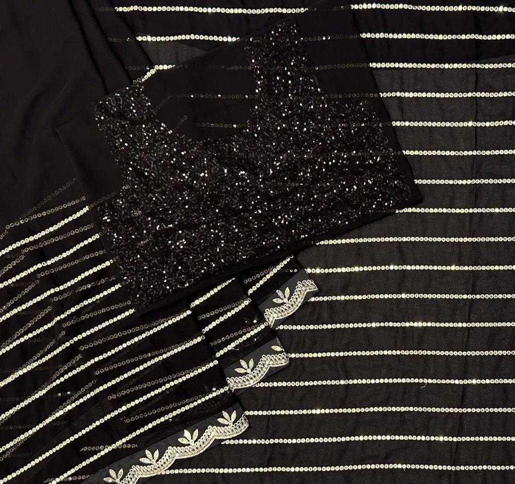 Ynf Georgette RIN134 0209 Sarees Bollywood Collections Wholesale Party Wear Sarees Sequins Work Saree Devoleena Bhattacharjee Manufacturer- Kapda Export