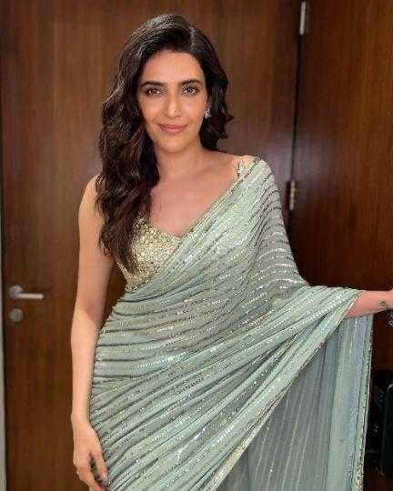 Ynf Georgette RIN134 0249 Sarees Bollywood Collections Wholesale Party Wear Sarees Sequins Work Saree Karishma Tanna Manufacturer- Kapda Export