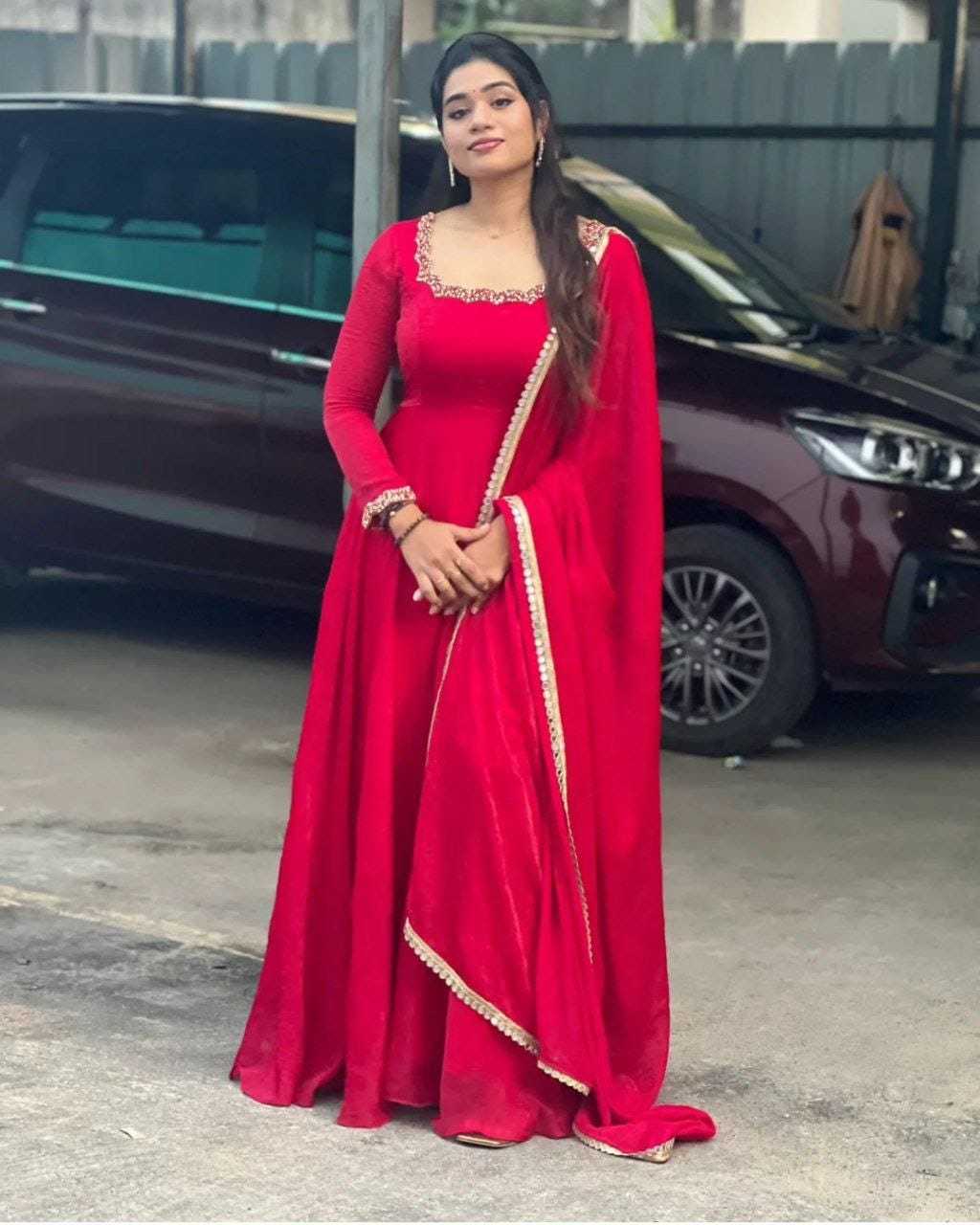 Ynf Georgette RIN157 3142 Gowns Diwali Collections Festive Collections Wholesale Fancy Gowns Party Gowns Georgette Gown Manufacturer- Kapda Export