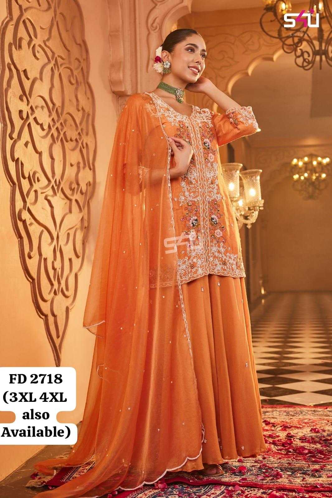 Ynf Georgette RIN197 Festive Diaries Vol. 27 Suits & Dresses Wholesale Indo-Western Dresses Off-Shoulder Dresses Handwork Suits Manufacturer- Kapda Export