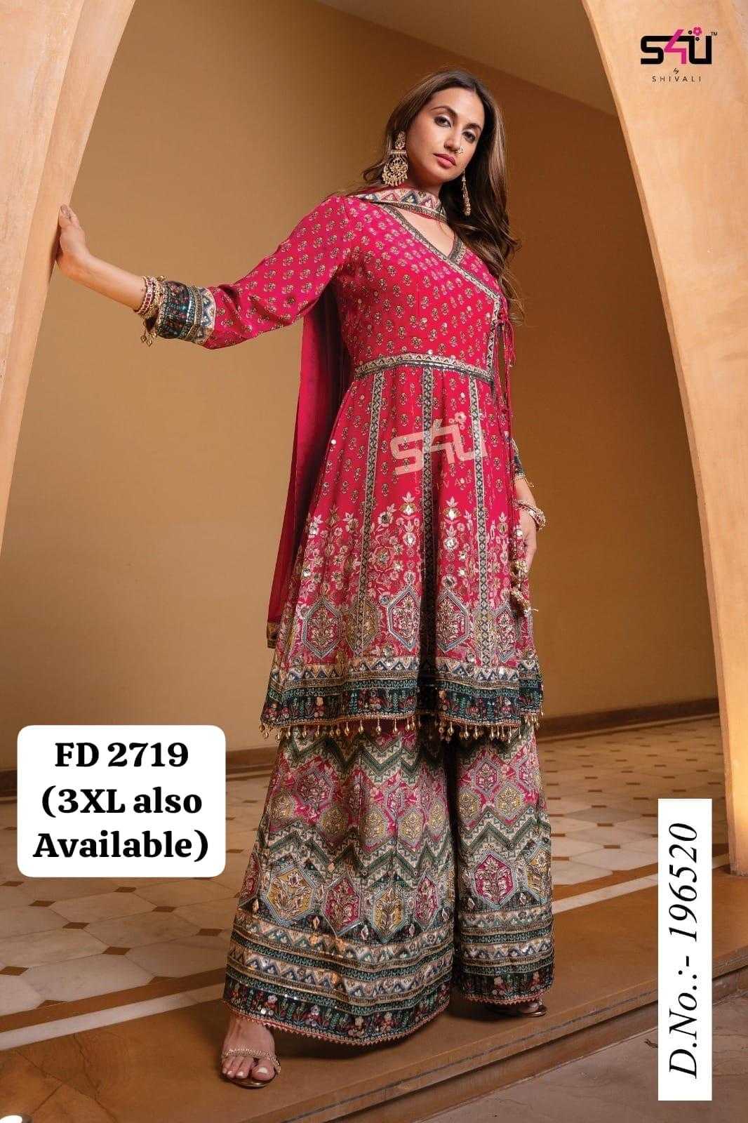 Ynf Georgette RIN197 Festive Diaries Vol. 27 Suits & Dresses Wholesale Indo-Western Dresses Off-Shoulder Dresses Handwork Suits Manufacturer- Kapda Export