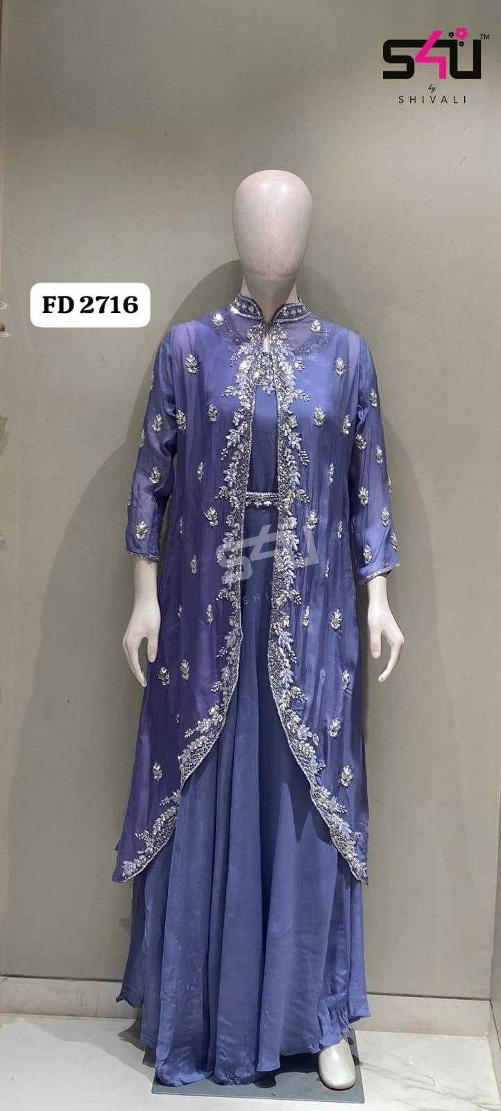 Ynf Georgette RIN197 Festive Diaries Vol. 27 Suits & Dresses Wholesale Indo-Western Dresses Off-Shoulder Dresses Handwork Suits Manufacturer- Kapda Export