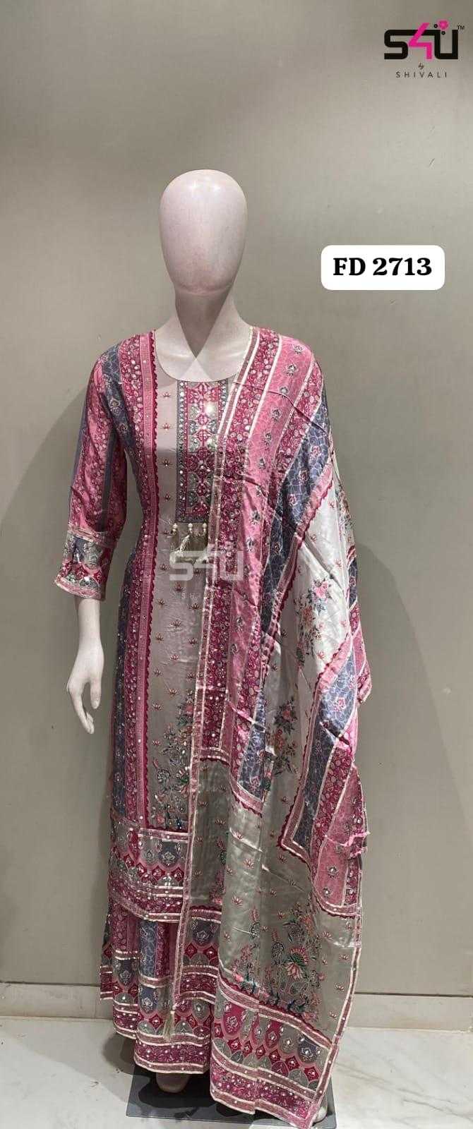 Ynf Georgette RIN197 Festive Diaries Vol. 27 Suits & Dresses Wholesale Indo-Western Dresses Off-Shoulder Dresses Handwork Suits Manufacturer- Kapda Export