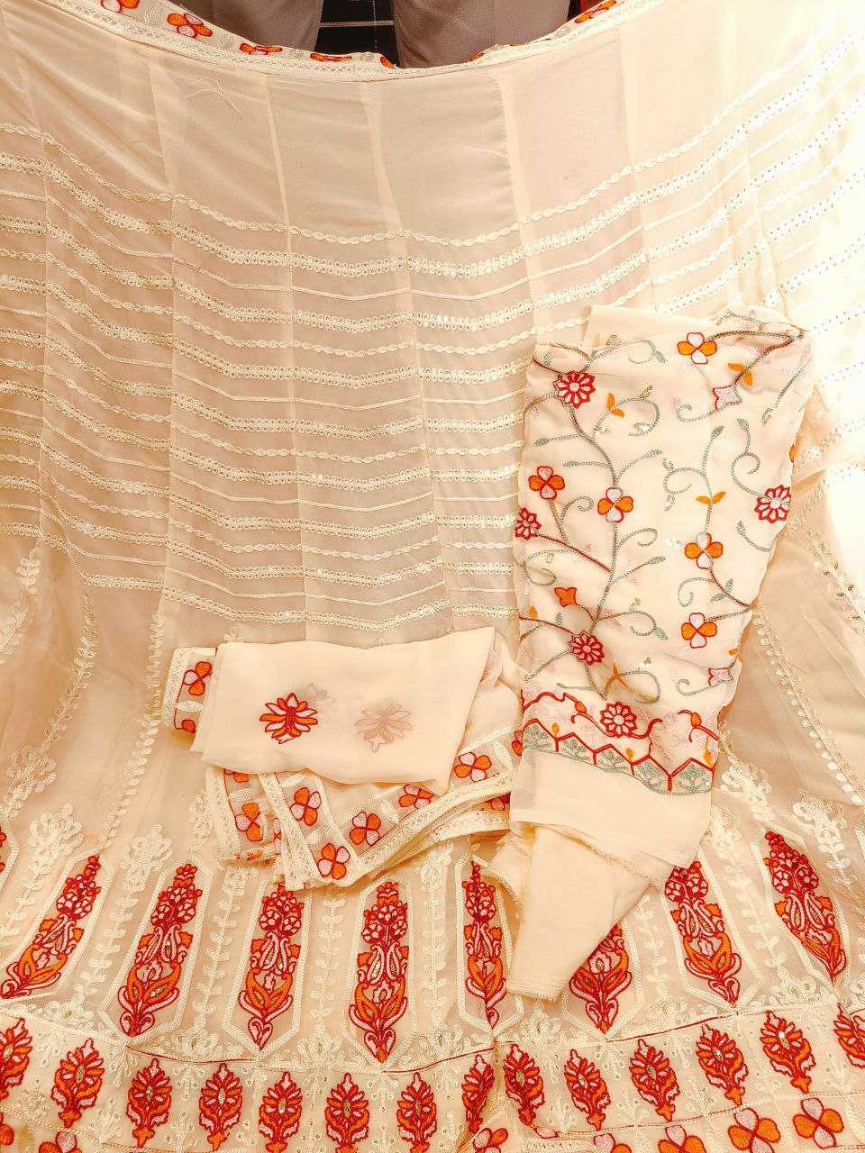 Ynf Georgette RIN207 03 Lehengas Navratri Chaniya Choli Wholesale Embroidered Lehenga Designer Lehenga Choli Chaniya Choli Manufacturer- Kapda Export