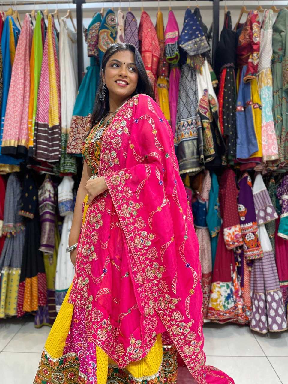 Ynf Handloom Silk KESH444 kutch work Lehengas Wholesale Rajwada Lehenga Chaniya Choli Handloom Lehenga Manufacturer- Kapda Export