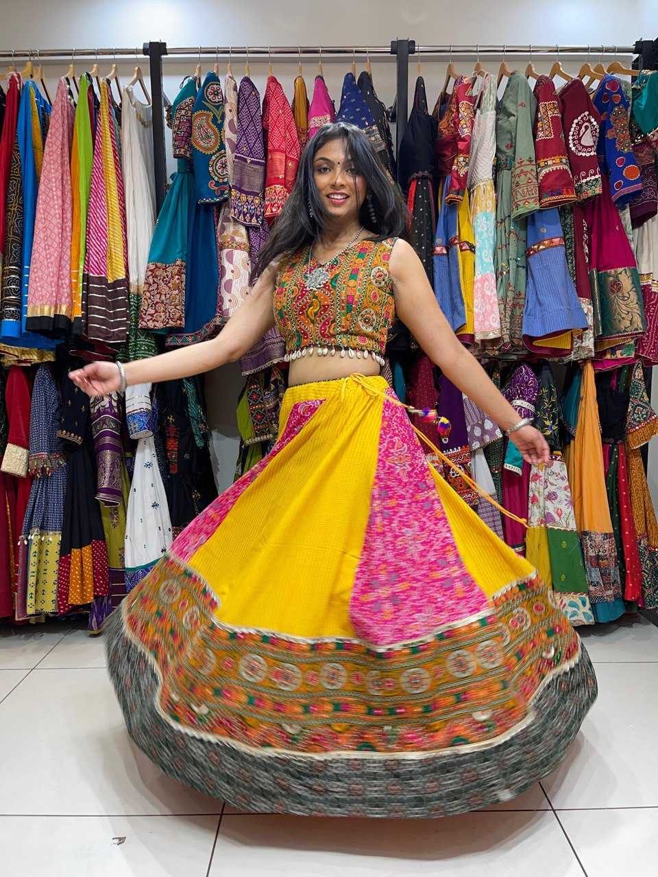 Ynf Handloom Silk KESH444 kutch work Lehengas Wholesale Rajwada Lehenga Chaniya Choli Handloom Lehenga Manufacturer- Kapda Export