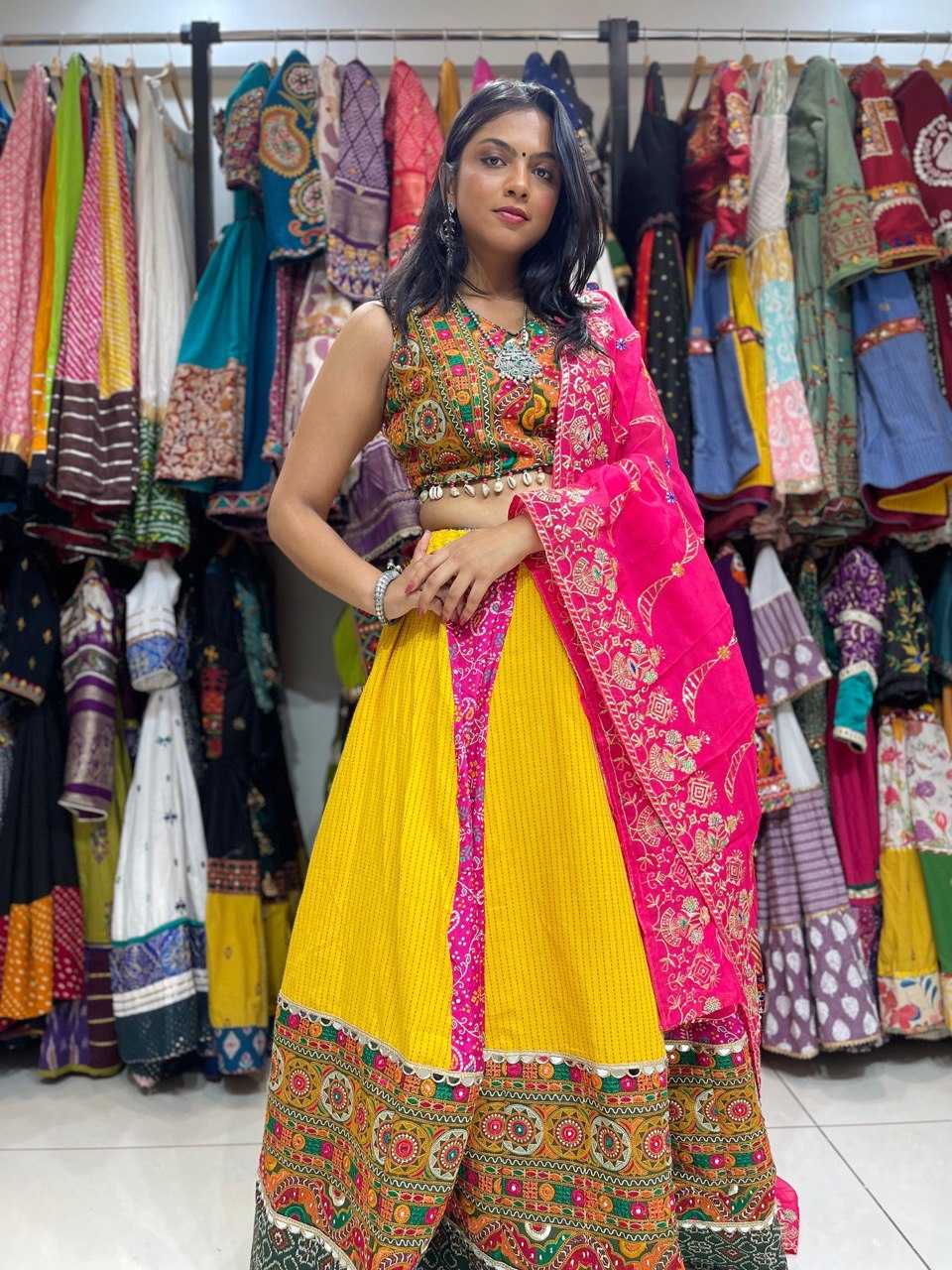 Ynf Handloom Silk KESH444 kutch work Lehengas Wholesale Rajwada Lehenga Chaniya Choli Handloom Lehenga Manufacturer- Kapda Export