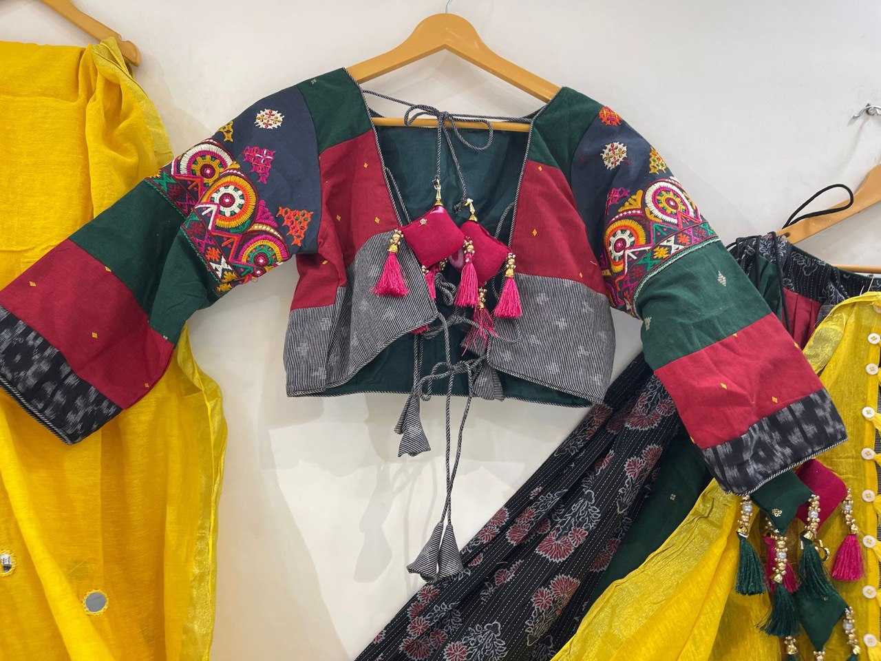 Ynf Handloom Silk KESH444 Sober Cotton Lehengas Wholesale Chaniya Choli Mirror Work Lehenga Handloom Lehenga Manufacturer- Kapda Export