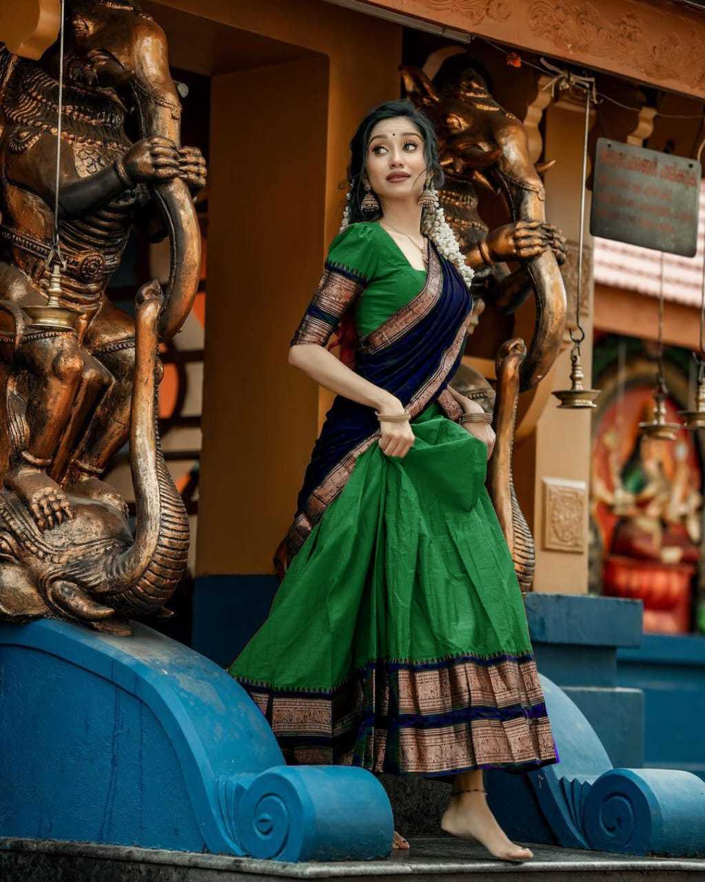 Ynf Kanjivaram Silk RIN222 113 Sarees Wholesale Lehenga Sarees Half Sarees Manufacturer- Kapda Export