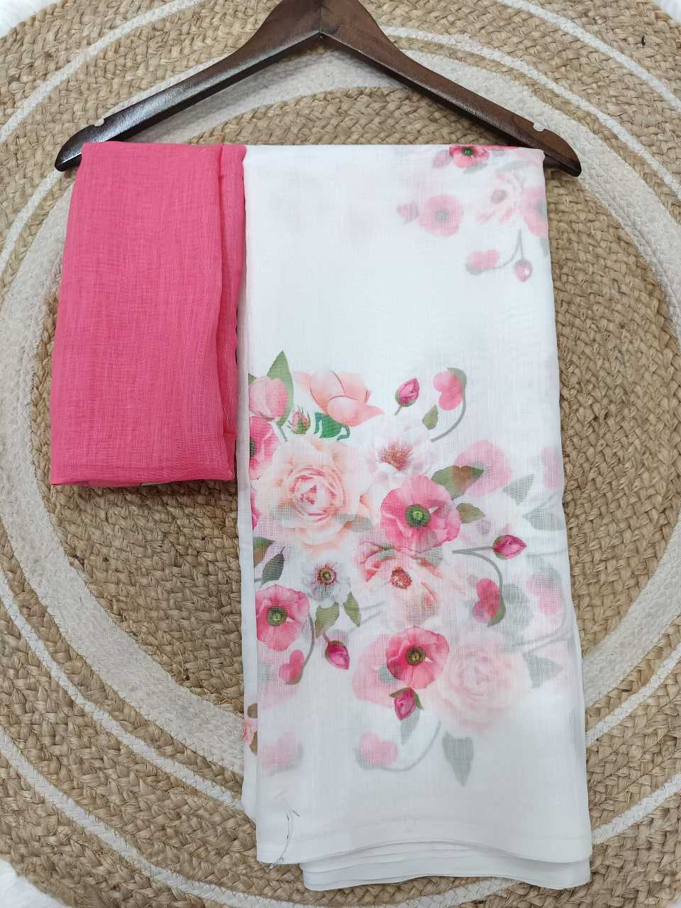 Ynf Linen RIN218 Blush Blossom Sarees Bollywood Collections Wholesale Fancy Sarees Printed Sarees Ladies Sarees Shilpa Shetty Sarees Manufacturer- Kapda Export