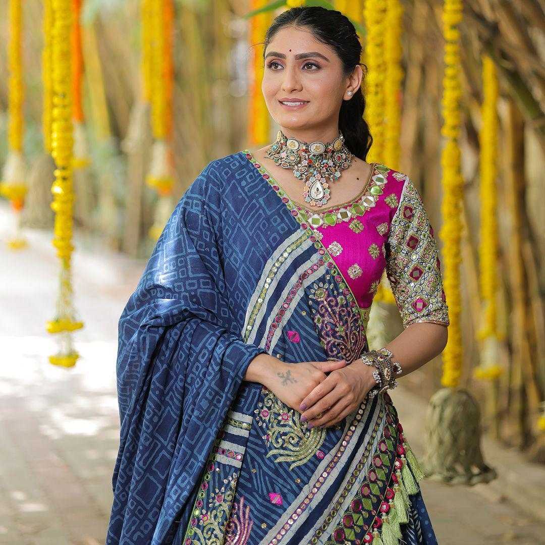 Ynf Muslin Cotton RIN207 1507 Lehengas Navratri Chaniya Choli Wholesale Designer Lehenga Choli Chaniya Choli Gota Patti Lehenga Manufacturer- Kapda Export