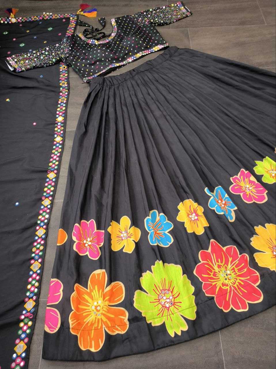 Ynf Muslin Silk RIN206 521 Lehengas Festive Collections Wholesale Fancy Lehenga Mirror Work Lehenga Ram Navami Collections Manufacturer- Kapda Export