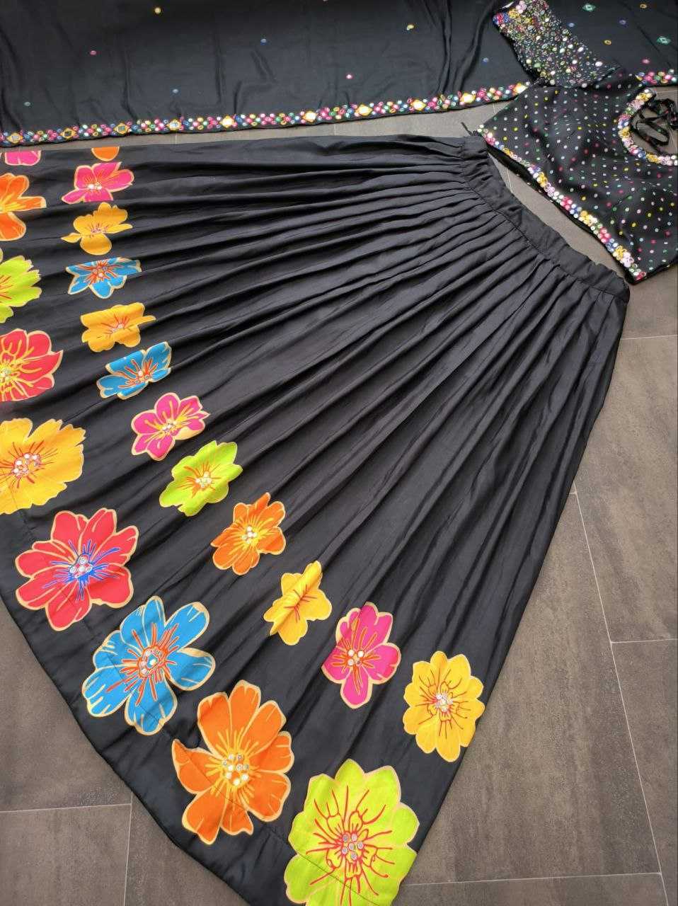 Ynf Muslin Silk RIN206 521 Lehengas Festive Collections Wholesale Fancy Lehenga Mirror Work Lehenga Ram Navami Collections Manufacturer- Kapda Export