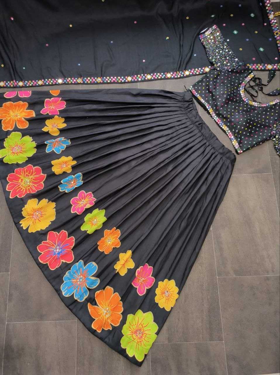 Ynf Muslin Silk RIN206 521 Lehengas Festive Collections Wholesale Fancy Lehenga Mirror Work Lehenga Ram Navami Collections Manufacturer- Kapda Export